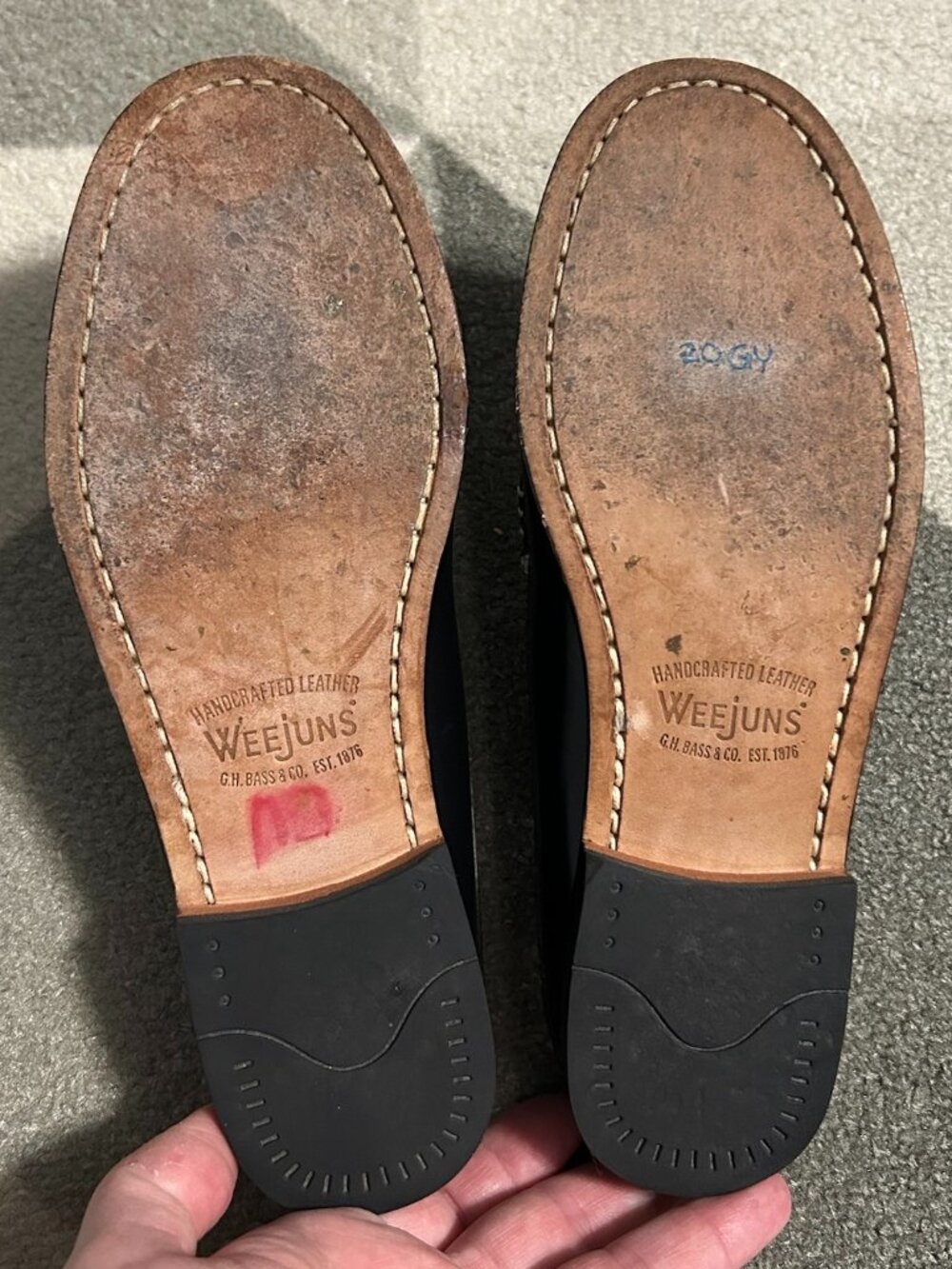 G.H.BASS Leather Weejuns® Wynn Mules Tuxedo Preppy *READ DESCRIPTION Women's 6.5 - Picture 13 of 16